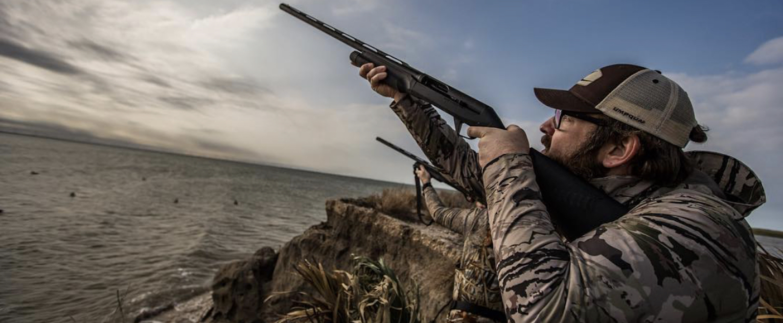 Joe Genzel shoots while duck hunting
